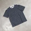 Camisetas para hombre, camisetas a rayas lavadas de verano 2023, estilo High Street Hip-Hop, ropa de Camiseta deportiva de gran tamaño de algodón de calidad para hombre