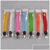 Éclairage de nouveauté LED Light Up Lanyard Porte-clés ID Porte-clés 3 modes Clignotant Corde suspendue 7 couleurs Lumières de livraison directe Dhhnw Dhrmx LL