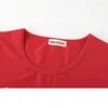 女性のTシャツ幸せな瞬間の手紙印刷されたスキニーフィットクロップサマー女性コットンカジュアルハイウエストティーセームボトムシャツ2023