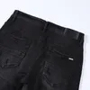 2023 Designer Mens Dżins Pants Rised High Designer dżinsy męskie dżinsy haftowane spodnie mody Pole do dziury