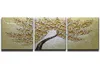 Dipinto a mano Coltello Fiore d'oro Pittura a olio Su tela Tavolozza Pittura per soggiorno Moderno fiore albero immagine Wall Art Pictures6983681