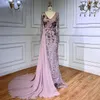 Платья для вечеринок Serene Hill Pink Elegant Mermaid Sexy с перегодными роскошными вечерними платьями для женщин, арабский, 2023 LA71835