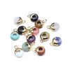 Pendant Necklaces Random Color Natural Stone Crystal Agate Ring Mini DIY Making Earrings Necklace Jewelry Accessories Gift