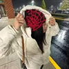 Fashion Hip Hop Cap Streetwear Punk Winter Knitted Hat Unisex Spider Web Jacquard Weave Warm Beanies for Men Women