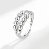 Wedding Rings Korean Open Adjustable Beads Ball Finger For Women Ring Jewelry Valentine's Day GIFT