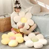 Oreiller en peluche Six pétales fleur tournesol baie vitrée cadre rose pour enfants chambre siège oreiller Girly décor de chambre