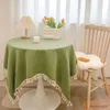 Table Cloth Tassel Tablecloth Kitchen Table Runner Camping Mat Tea Table Cover Wedding Dining Room Decoration Colors R231109