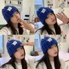 베레트 사탕 컬러 니트 모자 여성 겨울 두꺼운 따뜻한 비니 캡 한국 KPOP 레이디 소녀 탄성 두개골 모자 모자 보닛