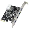 Бесплатная доставка FAST USB 30 PCI-E PCIE 4 PORTS Адаптер карты расширения Express Ehgus