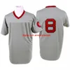 Camisas de beisebol 8 Carl Yastrzemski Vintage 1967 Mens costurou camisa branca creme