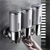 Liquid Soap Dispenser Wall Mount Bathroom Shower Shampoo Device Bottle Box Hand Sanitizer Accessories