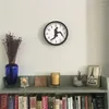 Wall Clocks Walks Clock British Comedy Inspired Ministry of Silly Walk Classic Funny Watchwalking Silent Mute