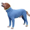 Vestuário para cães roupas quentes ou cães grandes anti-perda de cabelo cor sólida pacote completo casa outono inverno casual suprimentos para animais de estimação