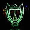 LED -laddningsbar Dom Perignon -flaskpresentant Champagne Green Light Glorifier Whisky Vodka Tequila Sign Display Stand för nattklubb bröllopshändelser