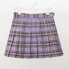 Skirts Plaid Women Pleated High Waist Female Mini Skirt Harajuku A-Line Ladies Girls Short Fashion Cute Woman