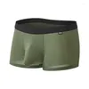 Cuecas masculinas Thread Plus Bolsa U Convexo Elefante Nariz Respirável Boxer Briefs