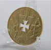 Konst och hantverk Tyskland 1914-1945 Hollow Commemorative Medal Gold Plated Commemorative Coin