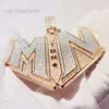 Factory Custom Hip Hop Photo Moissanite Baguette Cut Lab Diamonds Iced Out as A Gift Men's Pendant