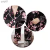 Dames nachtkleding Satijnen zijden pyjama voor dames Set pyjama's Knoop Pigiama Donna pjs Winter jer Pijama Nachtkleding Nachtkleding Pizama Damska 2 StuksL231109