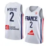フランスナショナルチームEurobasket Basketball Jersey 17 Vincent Poirier 7 Guerschon Yabusele 4 Thomas Heurtel 10 Evan Fournier Rudy Gobert