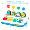 Blokken Interactief Pop-up Dieren Speelgoed Kiekeboe Schakeldoos Knop Schat Verrassing Baby Vroeg Onderwijs Puzzelspel 231109