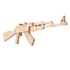 Gumowa pistolet drewniana układanka składana 3D trójwymiarowy model zabawek to zabawki