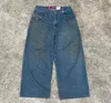 Herenjeans JNCO Jeans Y2K Heren Dames Hip Hop Grafisch Geborduurd Retro Blauw Baggy Jeans Denim Broek Harajuku Goth Hoge Taille Brede Broek 231108