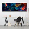 Grande Toile Mur Art Impression Abstrait Couleur Tempête Art Peinture Longue Bannière Toile Affiche Murale pour La Maison Salon Décoration Murale 5865508