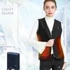 Gilet da uomo Cinque aree riscaldato Gilet riscaldante a infrarossi USB Inverno Uomo Donna Sport all'aria aperta Sci Escursionismo Pesca Gilet termico Lavabile 231109