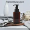 Sıvı Sabun Dispenser 2 Paket Köpük 15 oz doldurulabilir köpük el boş plastik pompa şişesi konteyner - Kahverengi 450ml