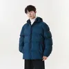 Männer Daunenparkas Winterjacke verdicken mit Kapuze Baumwollmantel Männer Blatt gedruckt Reißverschluss gepolsterte Parker koreanischen Stil Allmatch lose Jacken 231108