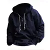 Herenhoodies Mode Herfst Winter Verdikte Werkkleding Hoodie Jeugd Casual Tops Solid Trekkoord Zak Los Sweatshirt Herenkleding