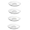 Copos Pires 4 Pcs Placas De Vidro Transparente Chá Doméstico Utensílios De Cozinha Espresso