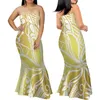 Casual Dresses Women's Off-the-Shoulder Dress Custom Party Fishtail Plus-Size 8xl Polynesian Tribal Print Evening Evening