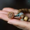 Strang aus grünem Sandelholz, alt geformte Handschnur, einfacher Lotus-Samen-Stil, 10 mm, für Männer und Frauen, Armbänder, buddhistische Perlen, Rosenkranz