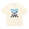 T-shirts voor heren Rhude's nieuwe lente-zomer F1 Grand Prix Motor Racing Cotton Round Necked T-shirts voor mannen en vrouwen