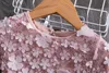 Flickans klänningar Flower Princess Dress for Girls Winter Long Sleeve Princess Party Tutu Christmas Costume Barn 2-7 år Casual kläder 230408