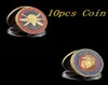 10pcs Arts and Crafts US Marine Corps Challenge Force Recon USMC Military Gold Plated Coin Collection3712773