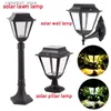 Solar Wall Lights Solar LED LED Outdoor Outdoor Lights Wall Lampy do dekoracji ogrodowej Lampa uliczna Pillar Lekkie oświetlenie ogrodowe Ogród Dec Q231109