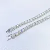 Bestandener Test 6,5 mm 16-24 Zoll 925 Sterling Silber D Farbe Moissanite Diamant Tenniskette Halskette Armband für Männer Frauen Schönes Geschenk