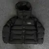 Trapstar Men's broderad bomullsjacka med löstagbar huva unisex high street trendig varumärke vindbrytare kappa träning 2023 vinter jacke hoodie