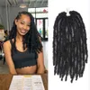 Faux Locs en détresse Crochet cheveux blonds 18 pouces pré-bouclés brun doux #27 613 Locs en détresse Crochet tressage cheveux