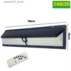 Wandlampen op zonne-energie Buitenverlichting op zonne-energie Bewegingssensor 4000 lm 268 LED's Beveiligingslicht op zonne-energie IP65 Waterdichte led-verlichting Superheldere wandlamp 3 standen Q231109