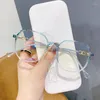Solglasögon trender kvinnor kontor anti blå ljus överdimensionerade datorglasögon katt ögon kvinnlig blockering av stora glasögon ram