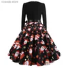 Basic Casual Dresses Women's clothing splicing performance A-line skirt T231109