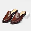 Mocassins d'été noirs pour hommes, pantoufles en cuir verni, chaussures de conduite décontractées, mocassins légers, sandales plates, grande taille 48