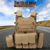 Giacche da caccia Armatura mimetica multifunzionale Attrezzatura tattica Molle Plate Carrier Vest Pettorale militare per il campeggio