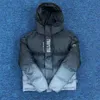 American Trapstar Black Grey Gradient Cotton Coat Djockat Sport mångsidig modemärke Jacka Windbreaker Tracksuit 2023 Winter High Street Jacke Hoodie