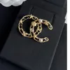 Luxury Women Brand Letter Brooches 18K Gold Plated Broche Inlay Crystal Rhinestone Jewelry Designer Brooch Pearl Pin Men Broches Party Gift