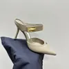 Pointed genuine leather women's formal shoes fashionable and sexy side leakag metal buckle high heel boot show party wedding dress shoe matching box 35-40